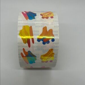 Colorful Holographic Roller Skate Stickers Roll